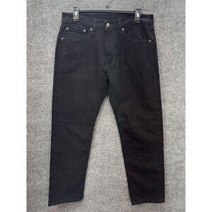 Levis 505 Jeans Men’s 32x30 Black Regular Straight Leg Denim Stretch Cotton